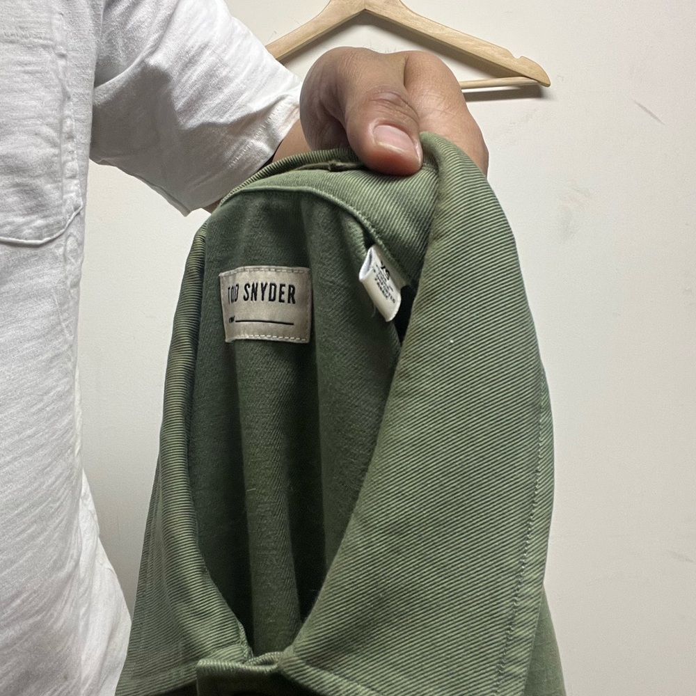 Todd Snyder Olive Button-Up Jacket - image 4